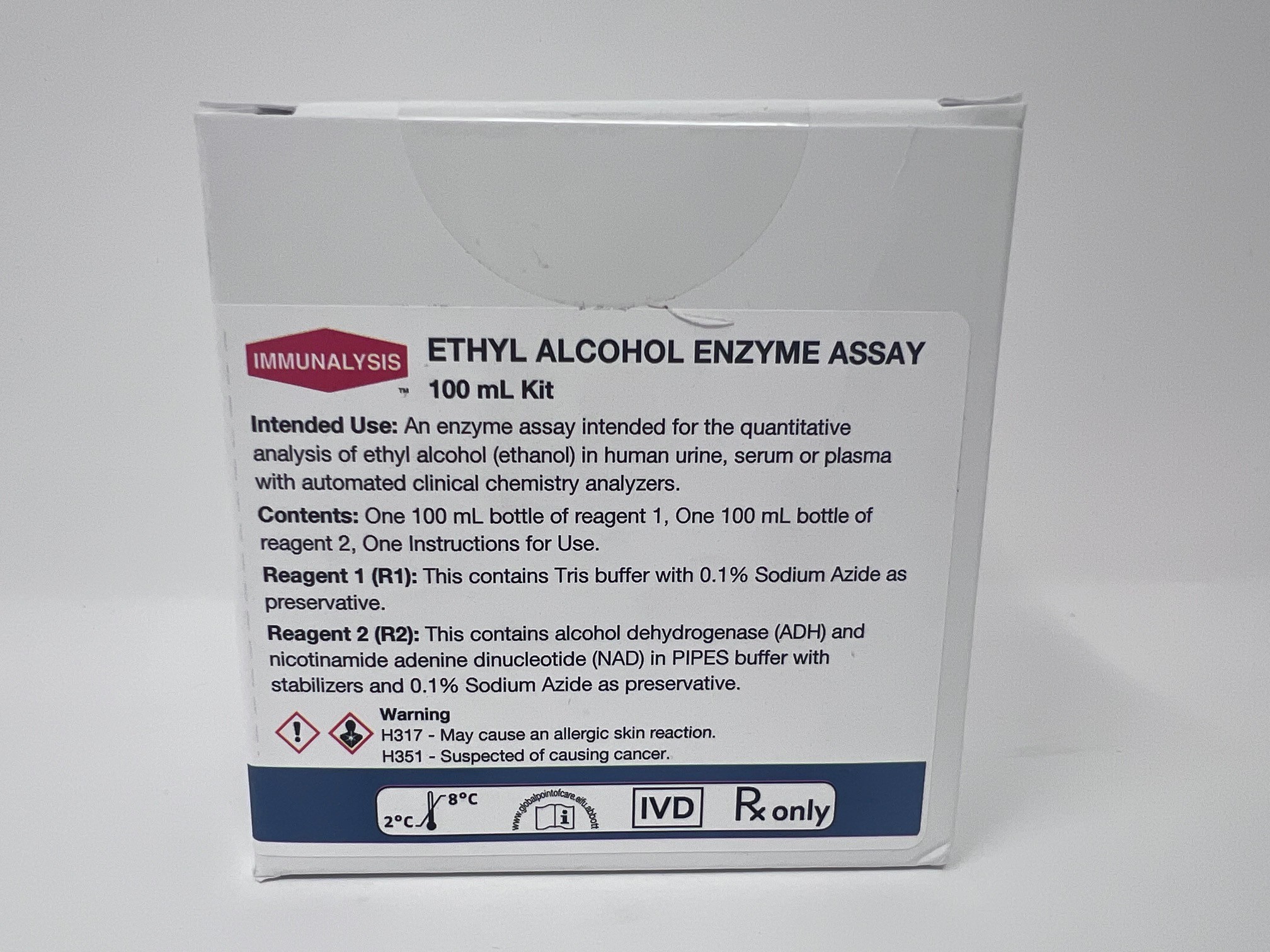 Immunalysis Ethyl Alcohol 100 mL Kit (100mL RA and 100mL RE)