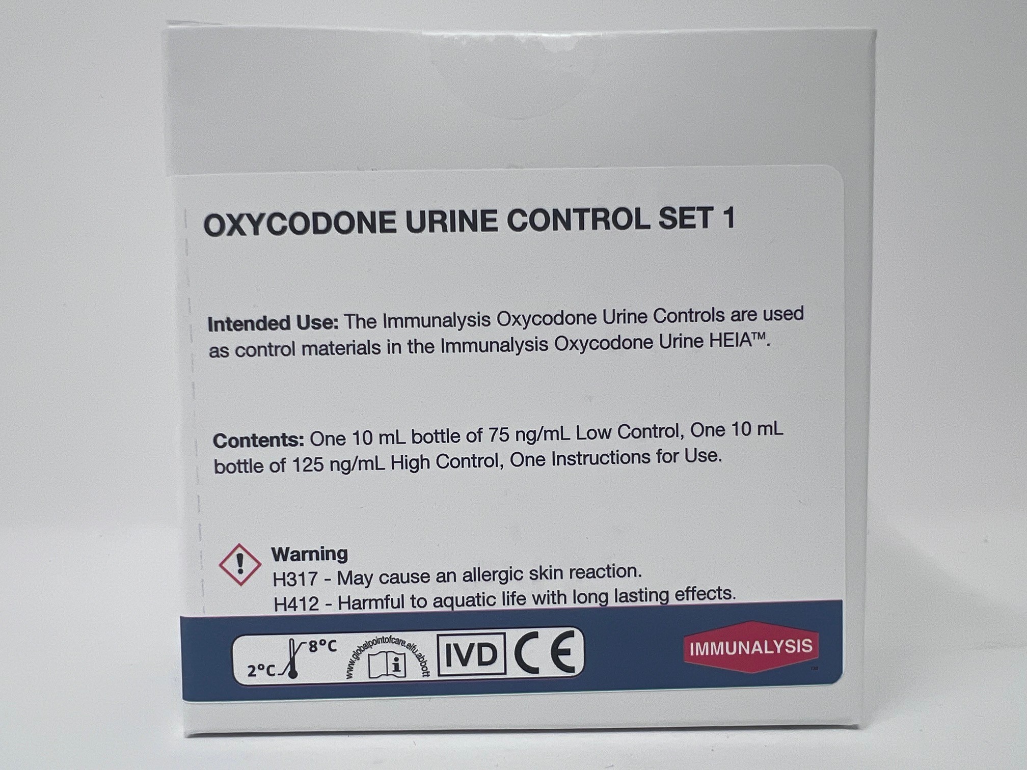 75 and 125 ng/mL Oxycodone Control Set