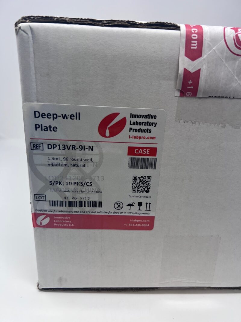 96 Well Plates/ 10pk of 5, case of 5096 Deep Well Plates 1.3 mL/ 10pk of 5, case of 50