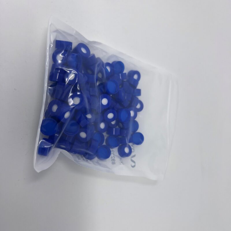 Snap Caps Blue PTFE/White Silicone, Pre-slit